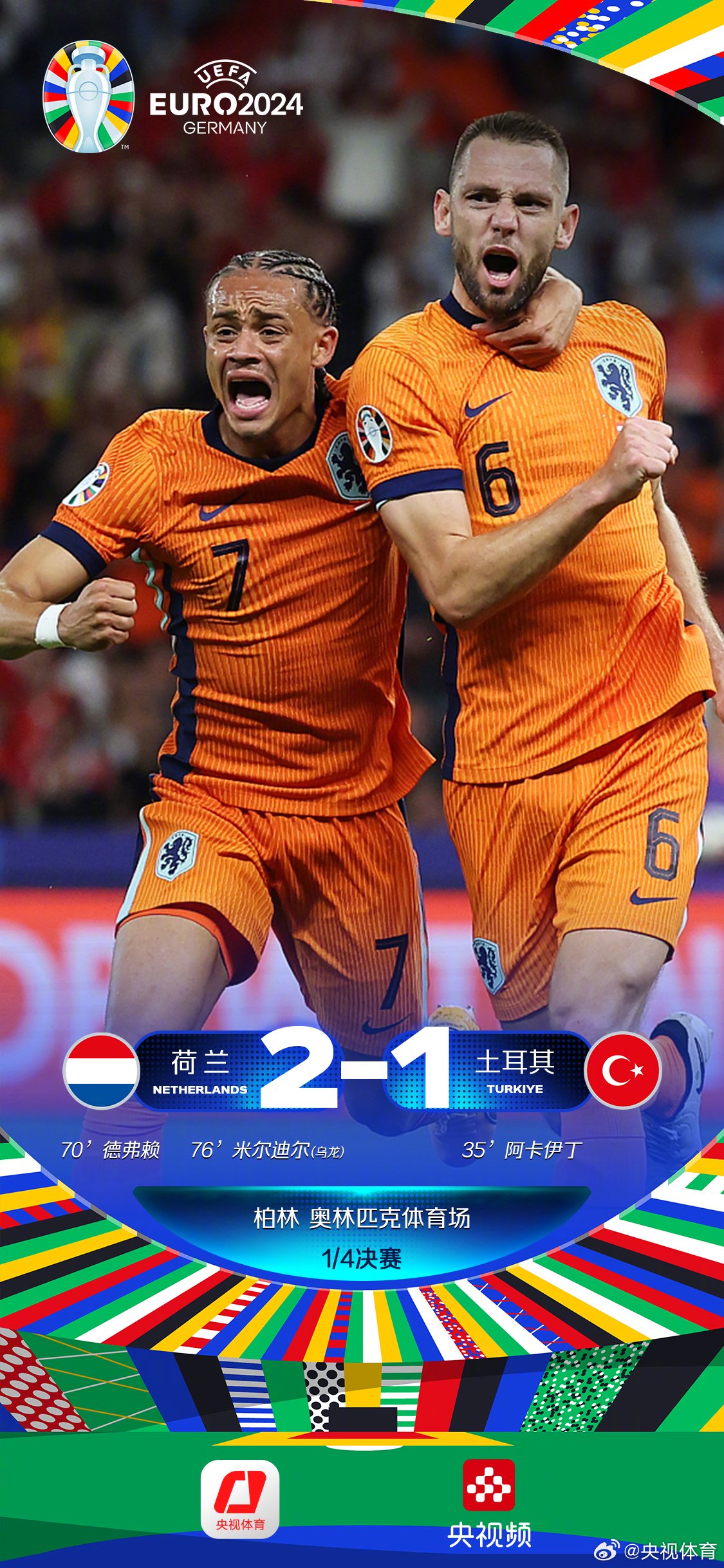 荷兰队战胜挪威队，晋级总决赛